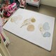 image 4 of glitter shiny dreamy. Blush, blue, white, beige watercolor illustration & elements (Rug) White | L