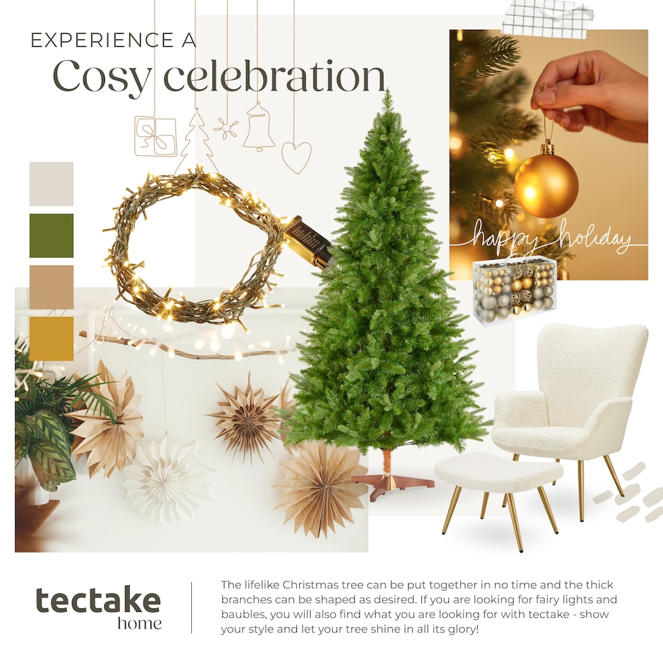 image 1 of Christmas Tree Cupid - artificial in green, PVC, injection moulded needles | Green | green | 6ft | 1