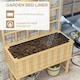 image 5 of Outsunny Wood Raised Planter w/ Trellis Drain Holes Elevated Garden Bed Grey
