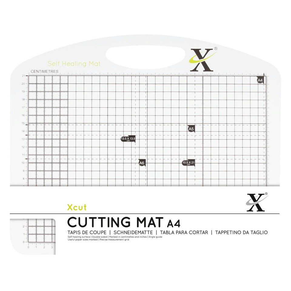 Xcut Self Healing Duo Cutting Mat, Black & White, A4