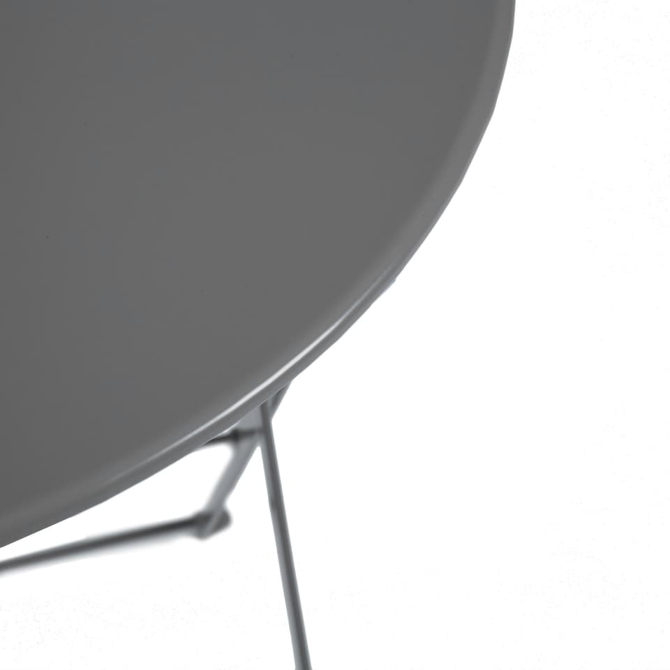 image 1 of Charles Bentley Folding Metal Bistro Set for Patio or Garden - Dark Grey