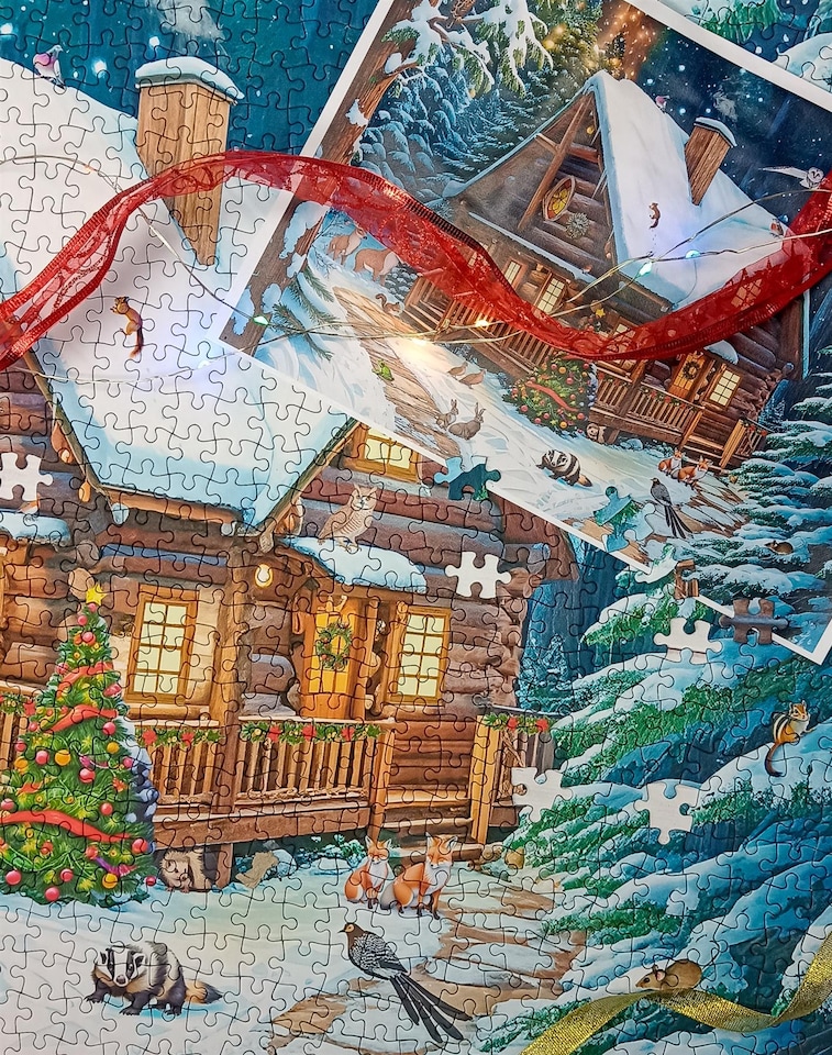 image 1 of Winter Cabin 1000 Piece Jigsaw Puzzle