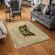 image 2 of Butterfly & Paint Splats (Rug) Multi | Large: 140x200cm