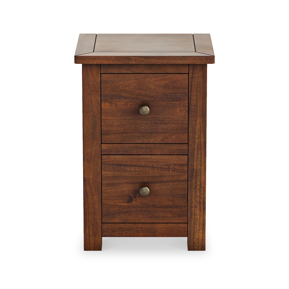 image 1 of Duchy Acacia 2 Drawer Bedside Table Brown Fully Assembled - By Roseland Furniture
