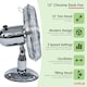 image 2 of Oypla Electrical 12" Inch Chrome Metal 3 Speed Desk Fan Oscillating