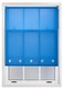image 2 of FURNISHED Daylight Roller Blind Made to Measure with Chome Round Eyelets | Blue | Blue | (W) 180cm x (L) 165cm