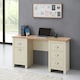 image 2 of Lisbon 4 Drawer 1 Door Desk Cream & Oak