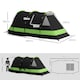 image 5 of Outsunny Blackout Camping Tent with Bedroom & Living Room for 4-5 Person, Black