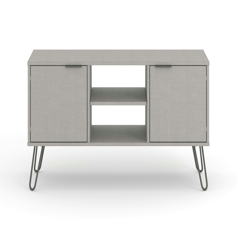 image 1 of Core Products Augusta Grey 2 Door Flat Screen TV Unit, H57.0cm x W114.5cm x D39.5cm Grey