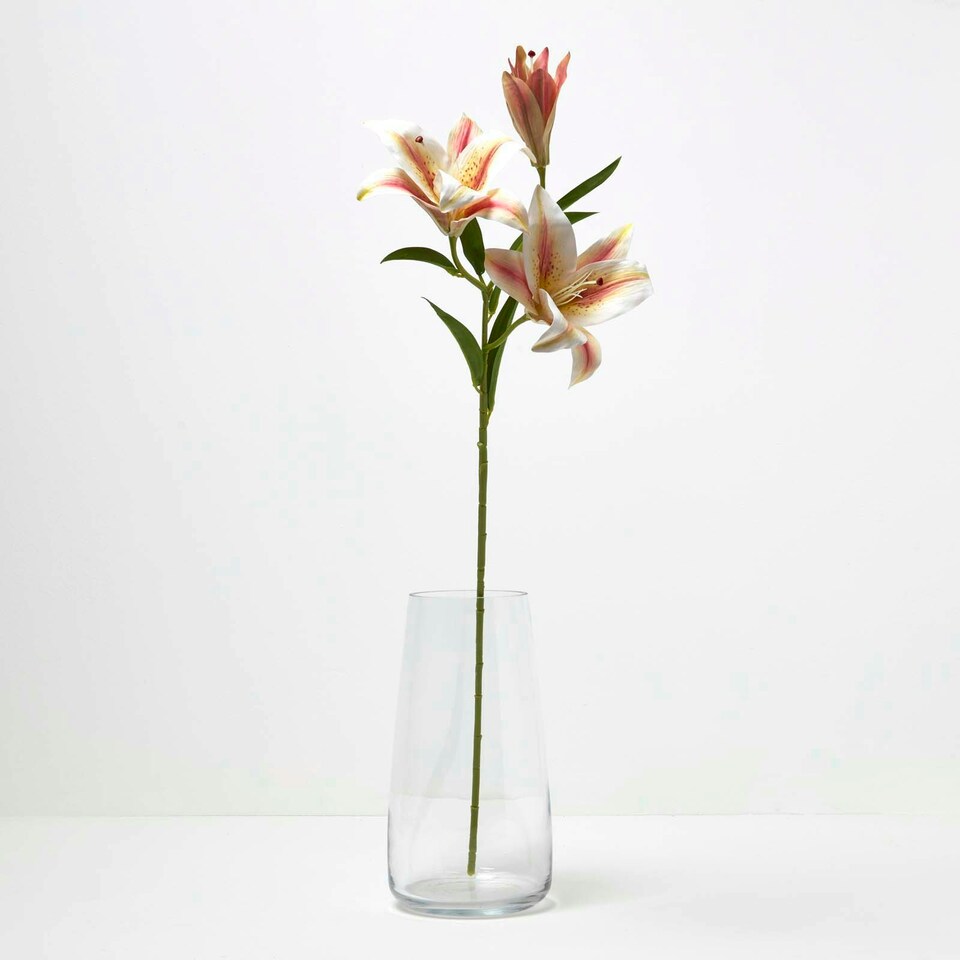 image 1 of Homescapes Artificial Stem of Lilium Auratum Flowers, 80 cm
