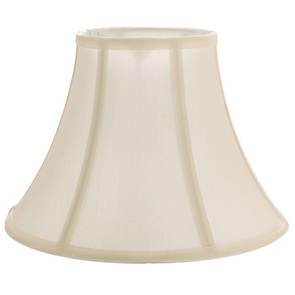 image 1 of Traditional Empire Shaped 14 Inch Lamp Shade in Rich Silky Cream Cotton Fabric | Cream | Cream | 1