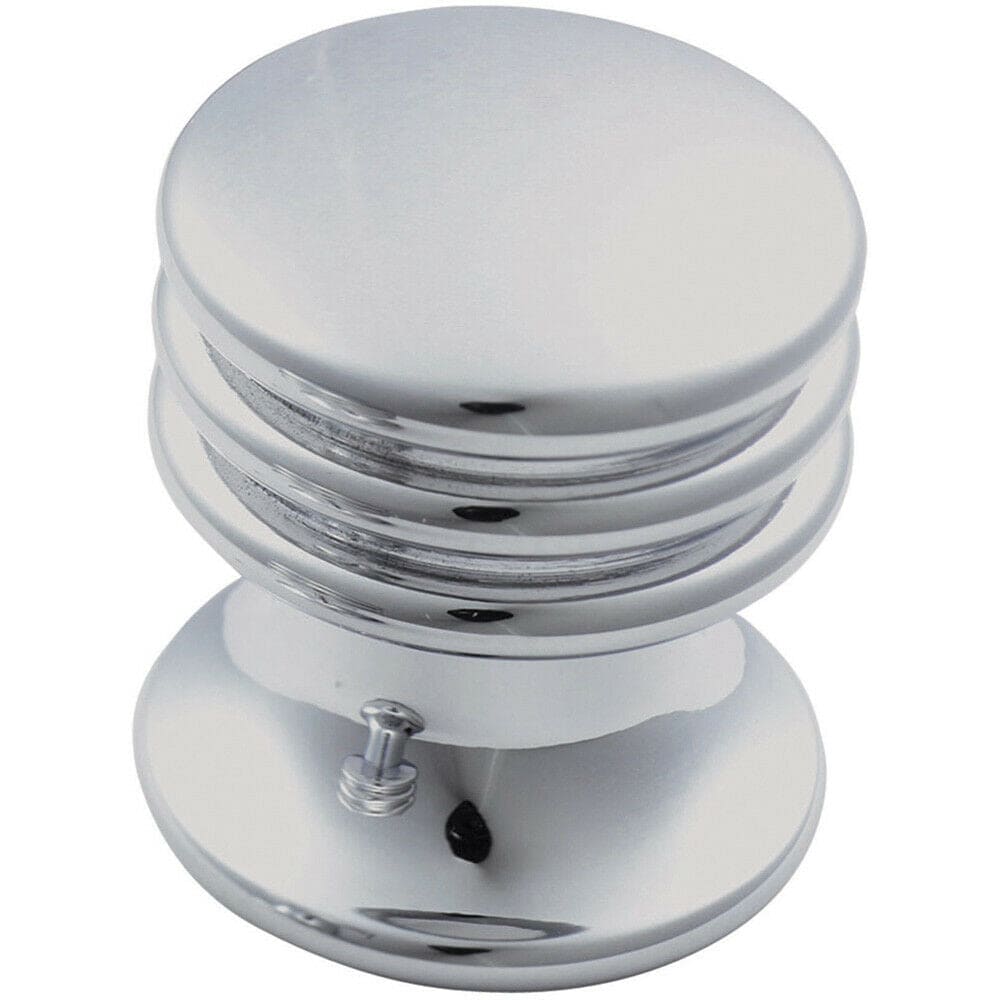 Loops One Piece Textured Cupboard Door Knob 15.5mm Diameter Polished Chrome