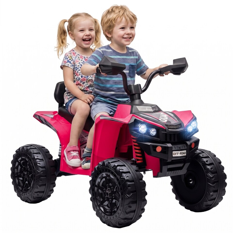 image 1 of AIYAPLAY 24V 2 Seater Electric Quad Bike for Boys Girls, Ride On Car ATV