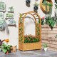 image 9 of Outsunny Wooden Raised Garden Bed, Trellis Planter w/ Trellis, Fabric Liner