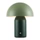 image 2 of Modern Rechargeable Mushroom Table Lamp in Forest and Olive Green - Touch Dimmer | Green