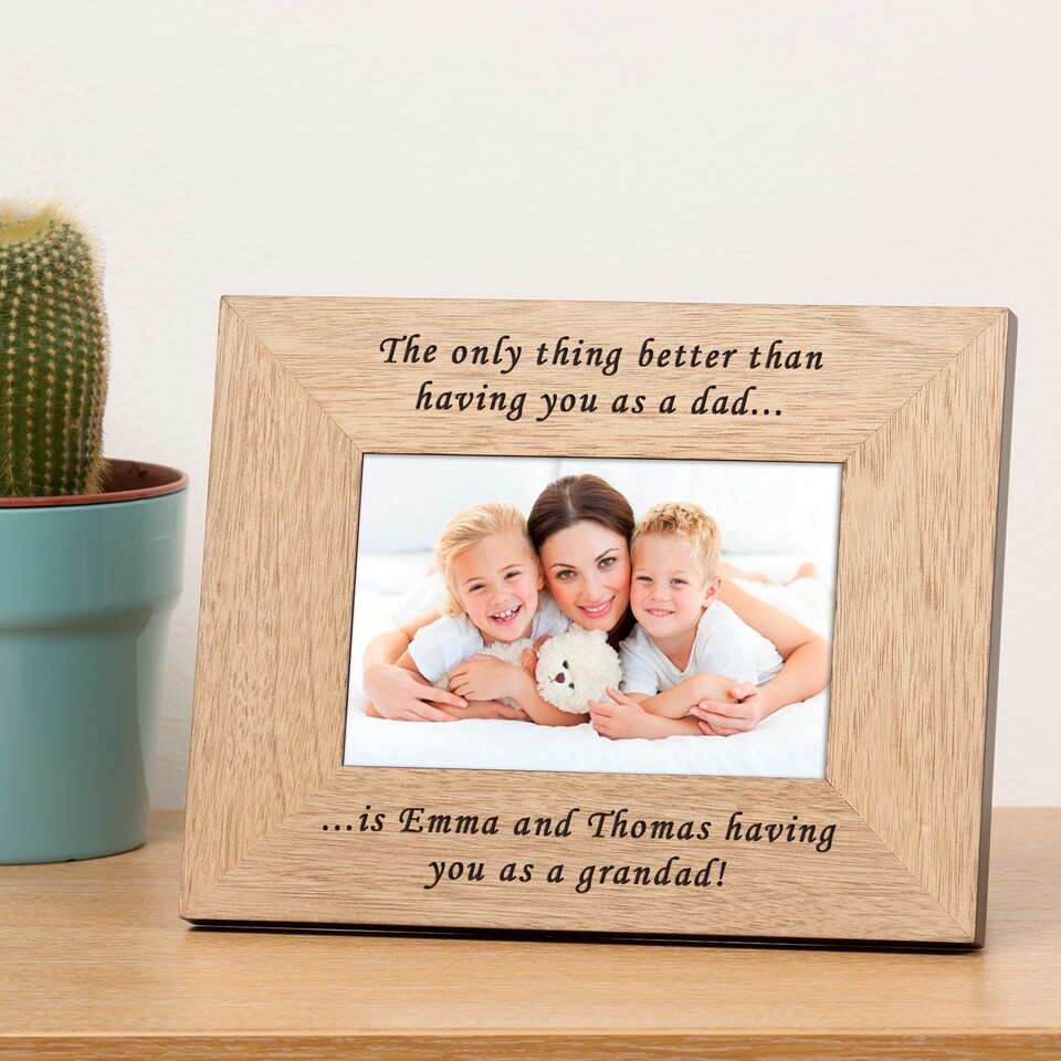 image 1 of Personalised The only Thing Better Grandad Wood Picture Frame 6x4 Fathers Day