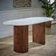 image 3 of Ruby Mango Wood Dining Table 170Cm With Marble Top