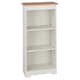 image 3 of Colorado Low Narrow Bookcase - MDF/MDP - 44 x 21.5 x 100 cm - Soft White/Oak | White