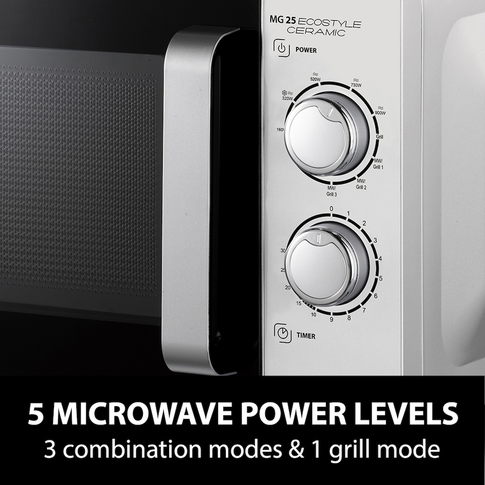 image 1 of Caso Design MG 25 Ecostyle Ceramic Microwave Oven & Grill, 25 Litre Capacity, 900W Microwave with 1000W Grill