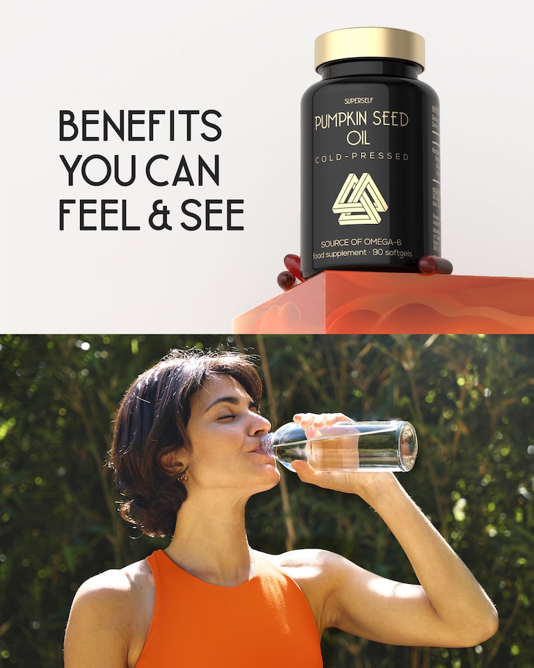image 1 of SuperSelf Pumpkin Seed Oil 3000mg Cold Pressed 90 Softgels