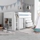 image 2 of Lacy White Storage Mid Sleeper And Noah Memory Foam Mattresses