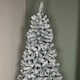 image 4 of 8ft (2.4m) Snow Flocked Artificial Christmas Tree with Green Metal Stand and 1017 Tips