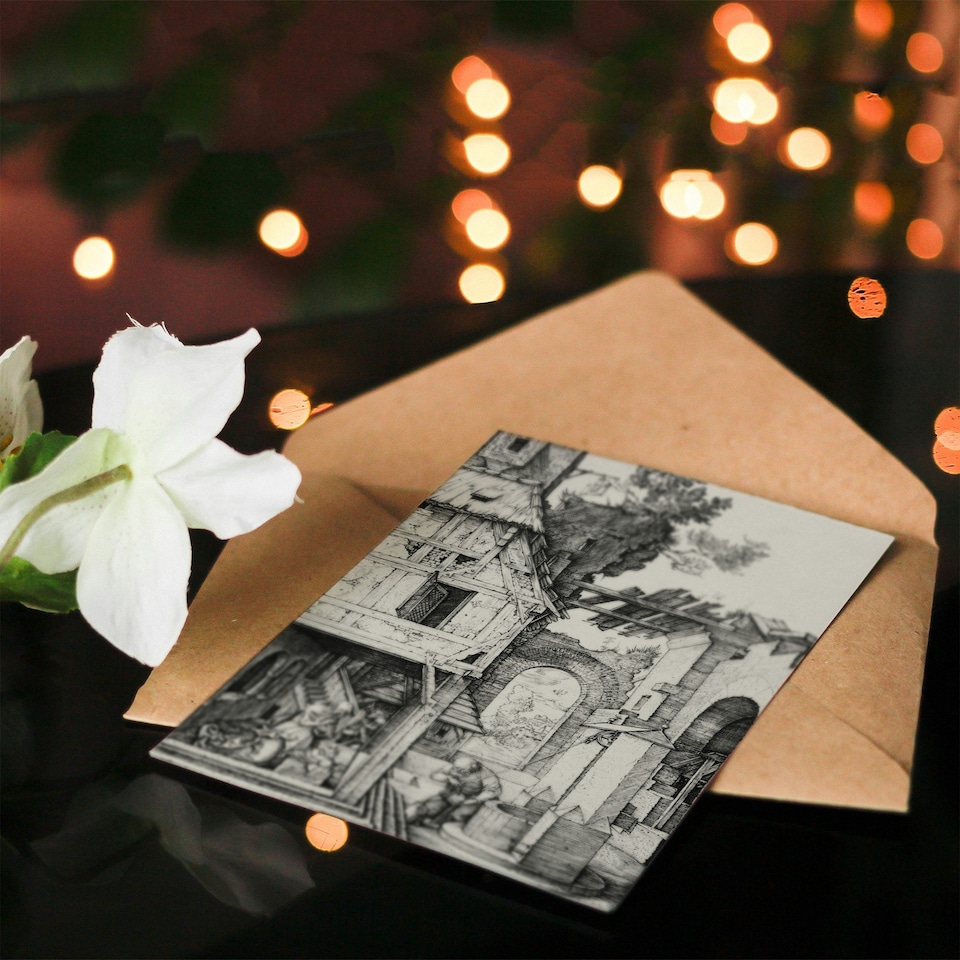 image 1 of Albrecht Durer Art Card The Nativity Birth of Jesus Christ