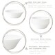 image 2 of Bormioli Rocco White Moon Glass Serving Bowls - 27cm - Pack of 6 White