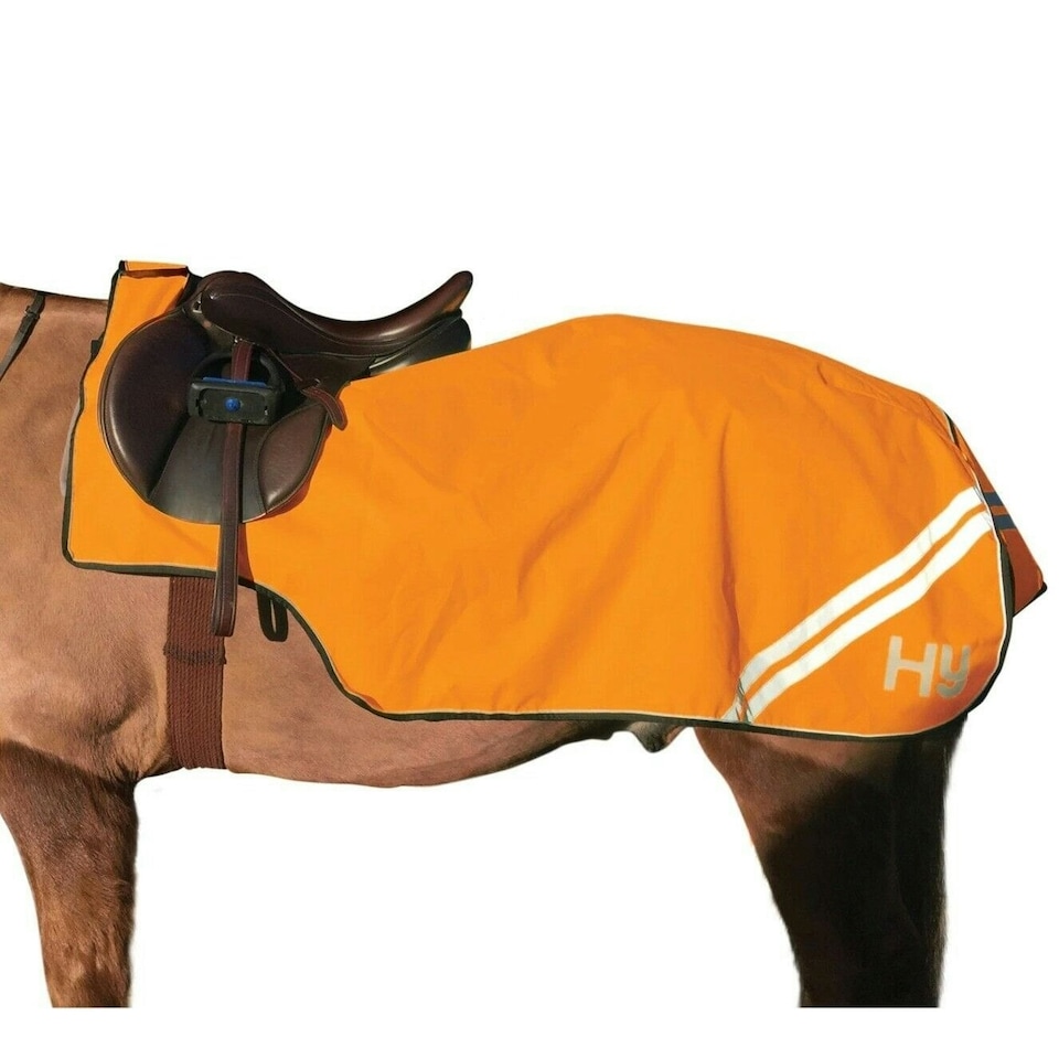 image 1 of HyVIZ Reflector Mesh Horse Exercise Sheet - Orange - 4´ 9"
