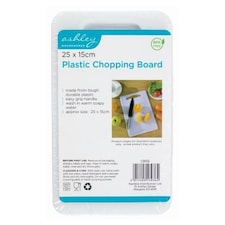 Ashley Plastic Chopping Board - 25cm x 15cm - White | White | White