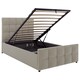 image 9 of Vida Designs Valentina Single Ottoman Lift Up Storage Bed Frame, Beige