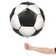 image 2 of Football Shaped Round Foil Helium Balloon 46cm / 18 in | Multi