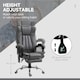 image 4 of Vinsetto 6-Point Vibrating Heat Massage Chair w/ Microfibre Charcoal Grey