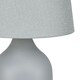 image 4 of First Choice Lighting Set of 2 Smooth Grey Ceramic 27cm Table Lamps With Matching Shades Grey | Grey