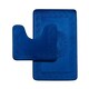 image 1 of VELVETIO Bath Mat Set Greek Pattern Anti Slip Memory Foam Toilet Rug Blue | Royal Blue