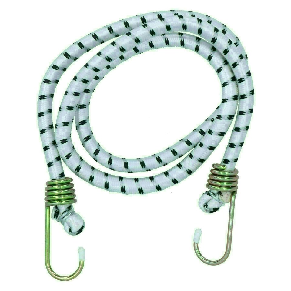 image 1 of Heavy Duty Bungee Cords Fasteners Tie Downs Strap Fastening with Metal Hooks 1pk