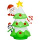 image 1 of Outsunny 8ft Christmas Blow Up Christmas Tree with Santa Claus for Outdoor