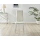 image 3 of Furniturebox 4x Milan Dining Chair Cream Velvet Silver Legs