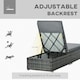 image 5 of Outsunny Patio Rattan Chaise Lounge Garden Pool Wicker Sun Lounger
