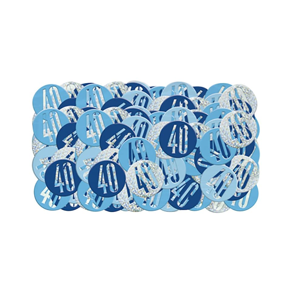 image 1 of Unique Party Glitz Foil Confetti - Blue - 90
