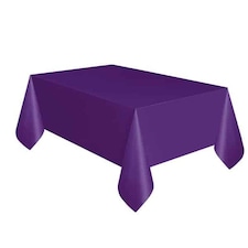 Purple Plastic Tablecover 274cm x 137cm