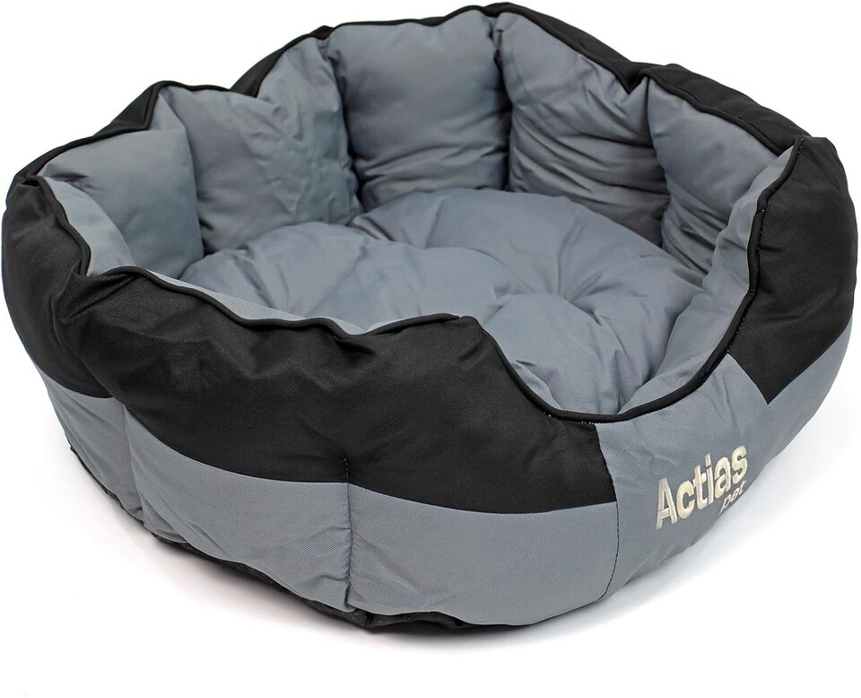 image 1 of Actiaspet Waterproof Pet Bed Reversible Cushion Multiple Sizes (Grey/Black, Medium)