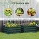 image 3 of Outsunny Set of 2 Raised Garden Bed Galvanised Planter Box Easy Setup Dark Grey