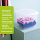 image 2 of Wham Clip 5x 14L Square Plastic Storage Boxes with Clip Lock Lids. Ideal for Home, Office, Toys & More - Clear/Clear | Clear | 5