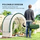 image 3 of Outsunny Foldable Small Greenhouse, Mini Greenhouse with PE Base, Green | Green | Green