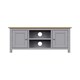 image 4 of Taberno Oak 2 Door TV Unit Dove Grey Grey