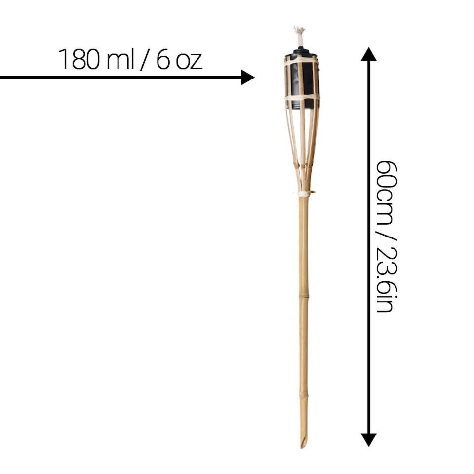 image 1 of Natural Bamboo Garden Torch 60cm - Pack of 5