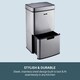 image 4 of Cooks Professional Recycling Sensor Bin 75L with Dual Compartments & Food Caddy | Silver | Silver