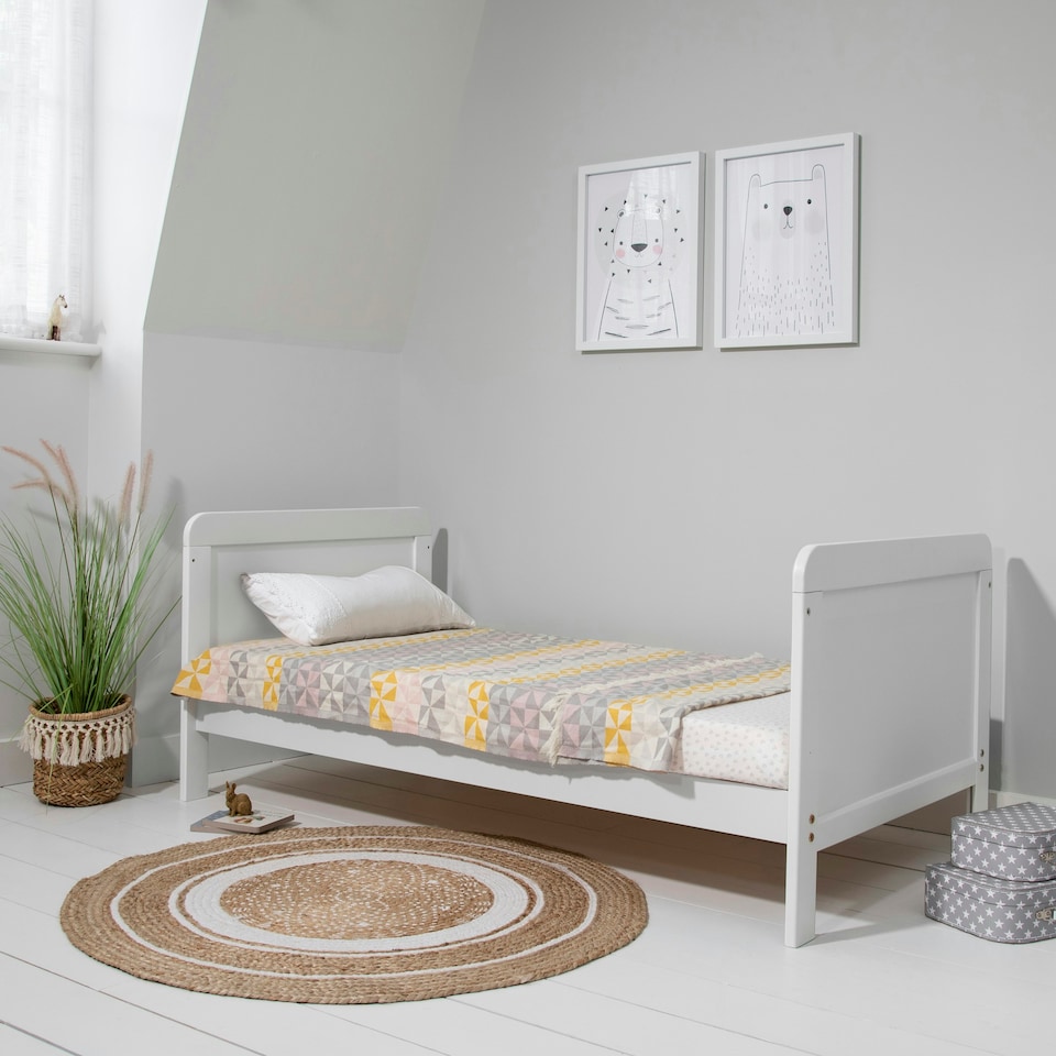 image 1 of Tutti Bambini Rio Cot Bed with Cot Top Changer & Mattress - White