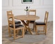 image 3 of Oregon Round Oak Dining Table and 4 Lincoln Chairs | Brown | Brown | 1